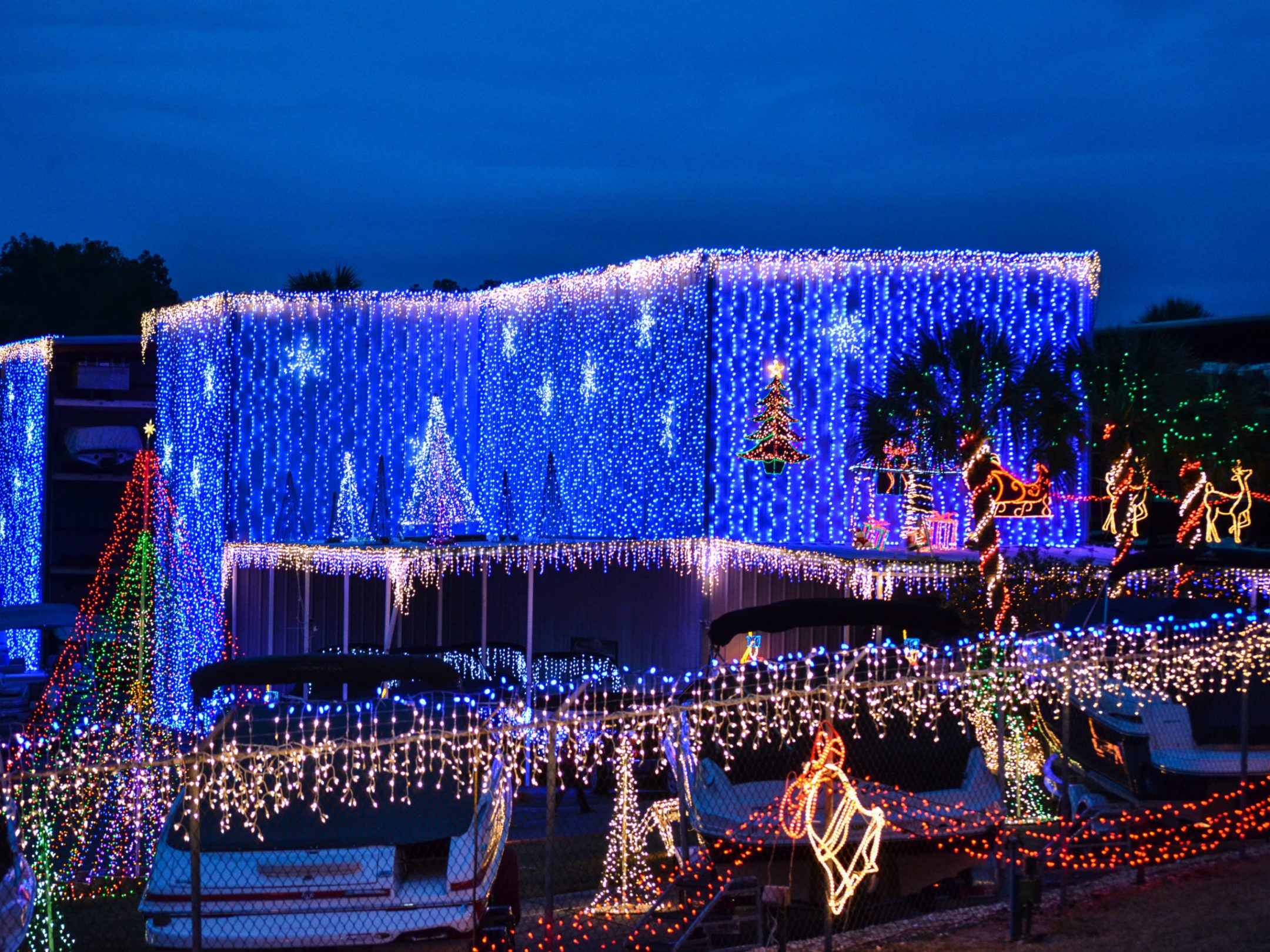 Christmas Lights At Mount Dora Marina